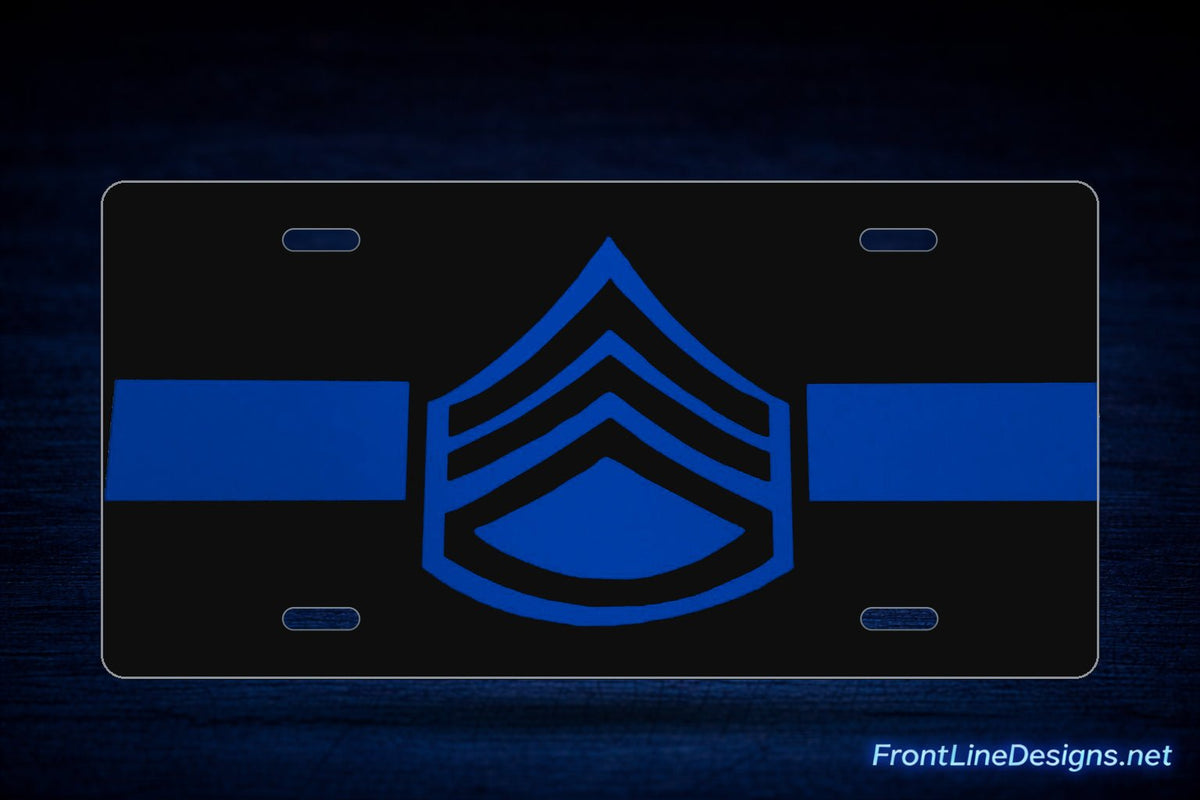 Master Police Sergeant Reflective License Plate