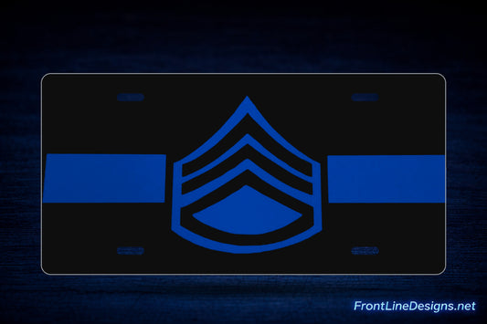 Master Police Sergeant Reflective License Plate
