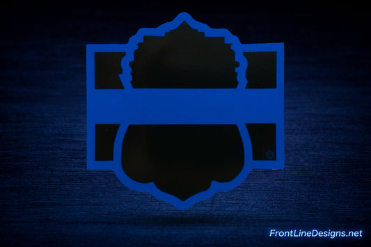 Blue Line San Antonio Reflective Decal