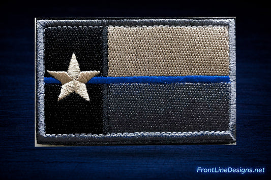 Texas State Flag Blue Line Patch — view 1