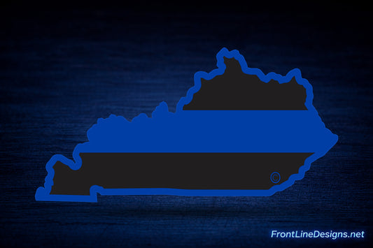 Kentucky State Blue Line Decal — view 1