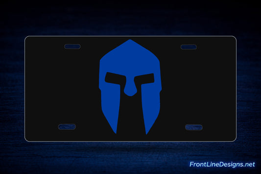 Spartan License Plate — Blue