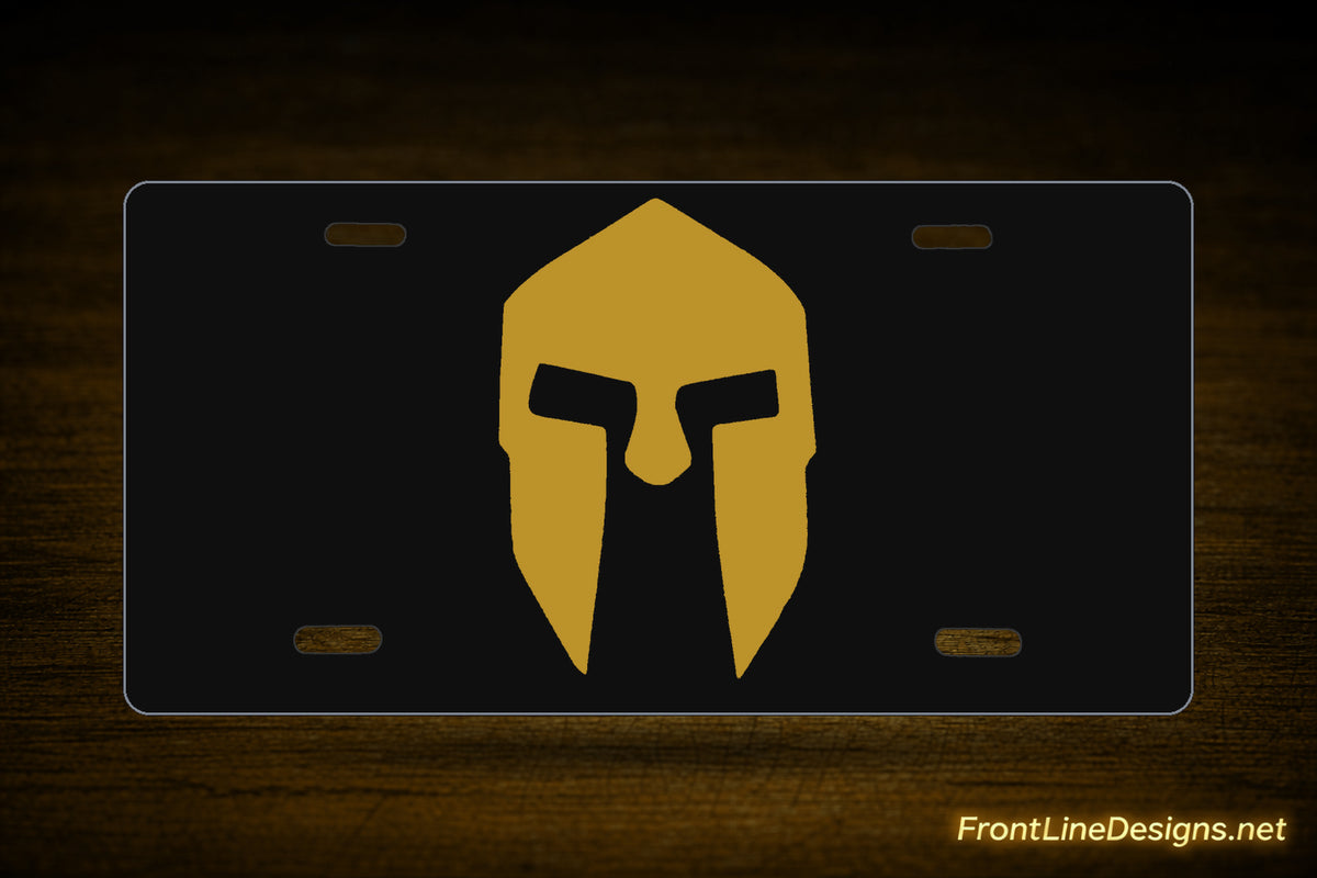 Spartan License Plate — Gold