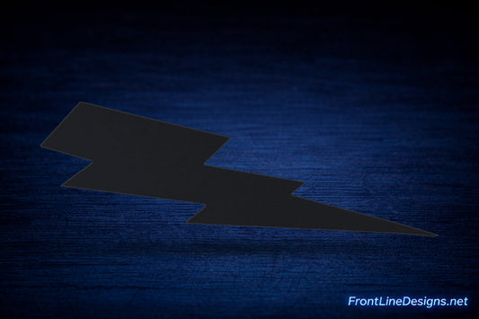 Black lightning bolt decal