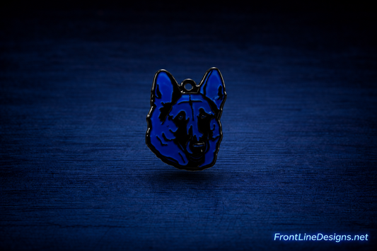 Blue Line German Shepherd K9 charm