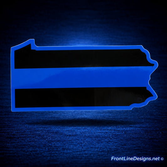 Pennsylvania Blue Line Reflective Decal