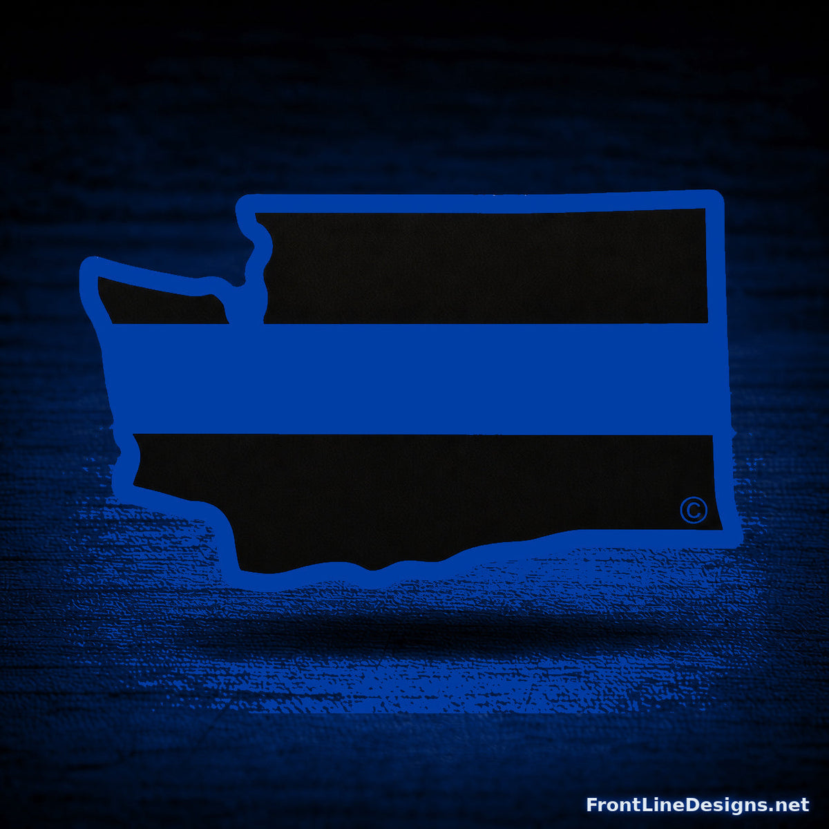Washington State Blue Line Decal — FrontLine Designs