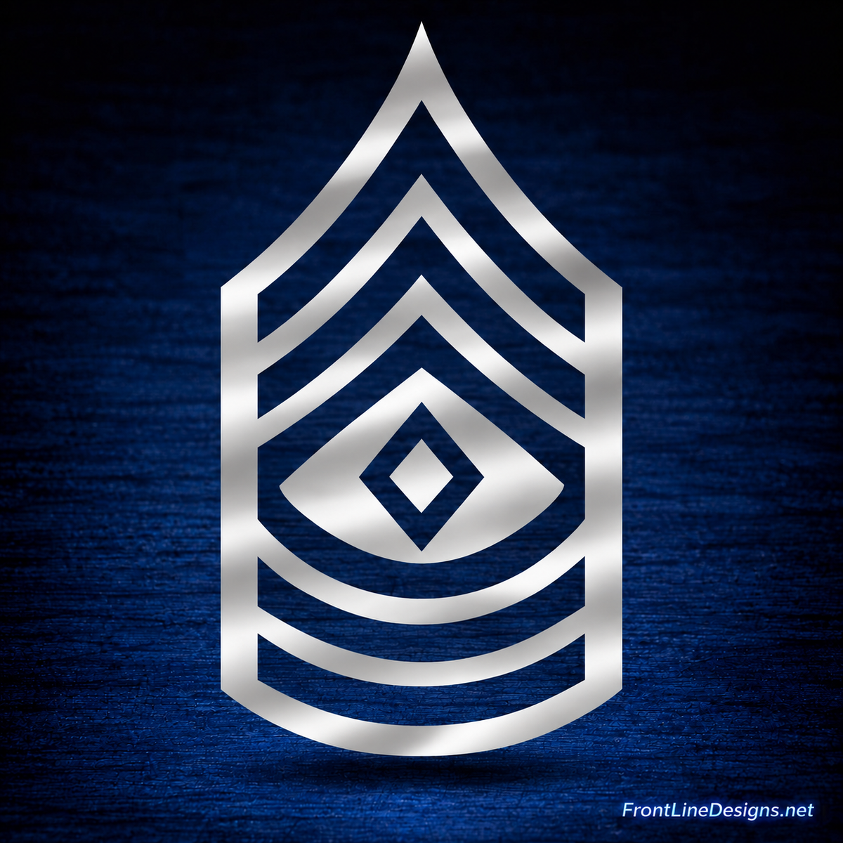 First Sergeant Rank Reflective Decal – Chrome – FrontLine Designs