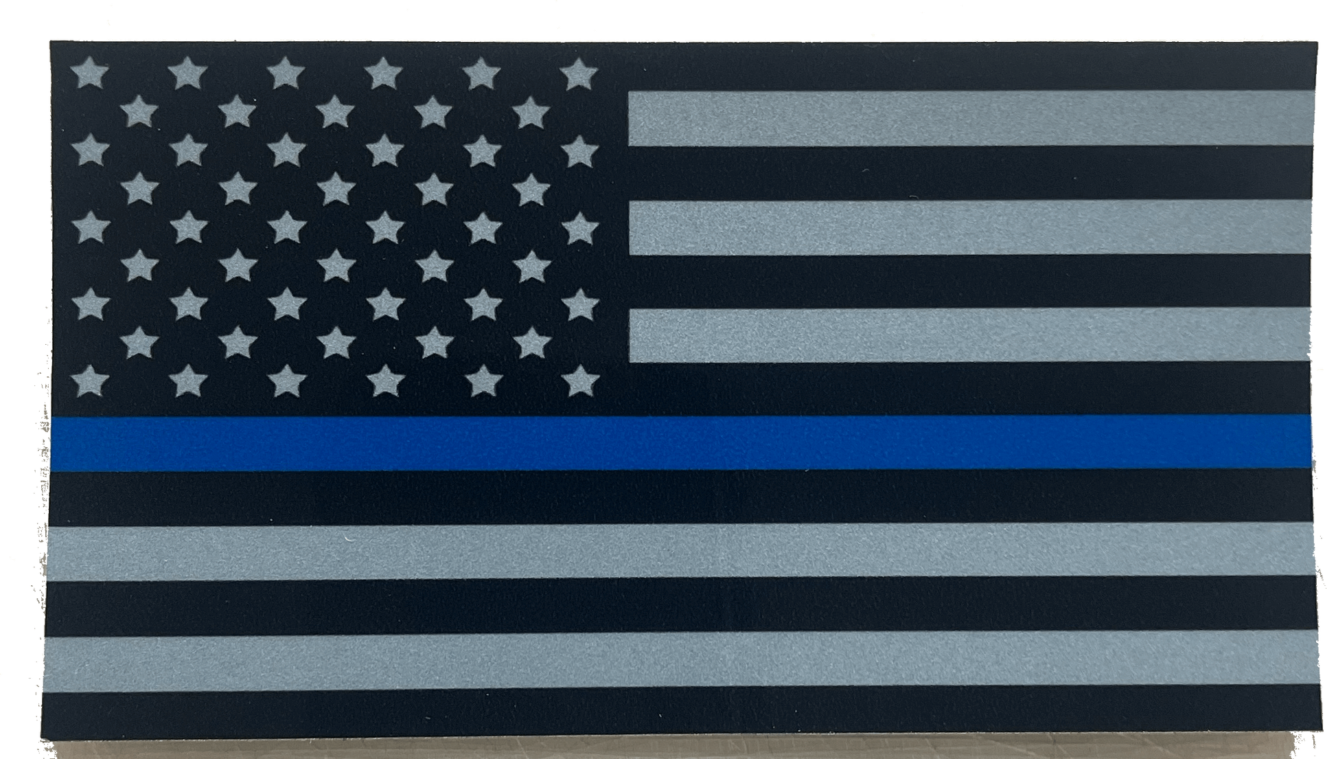 US Flag Blue Line Reflective Decal-FrontLine Designs, LLC 