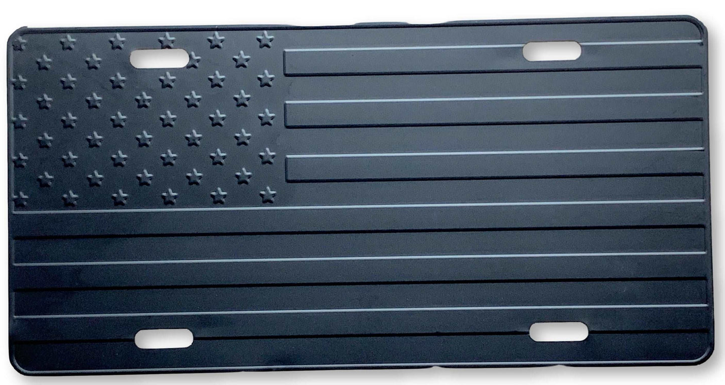 US Flag Subdued License Plate