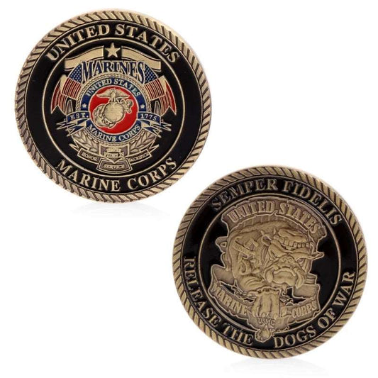 US Marine Bulldog Challenge Coin