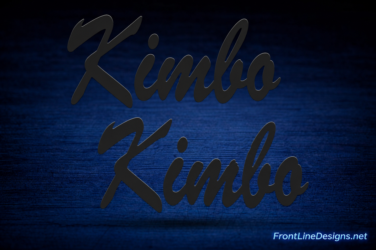 Personalized K-9 Name Decals - Black Reflective
