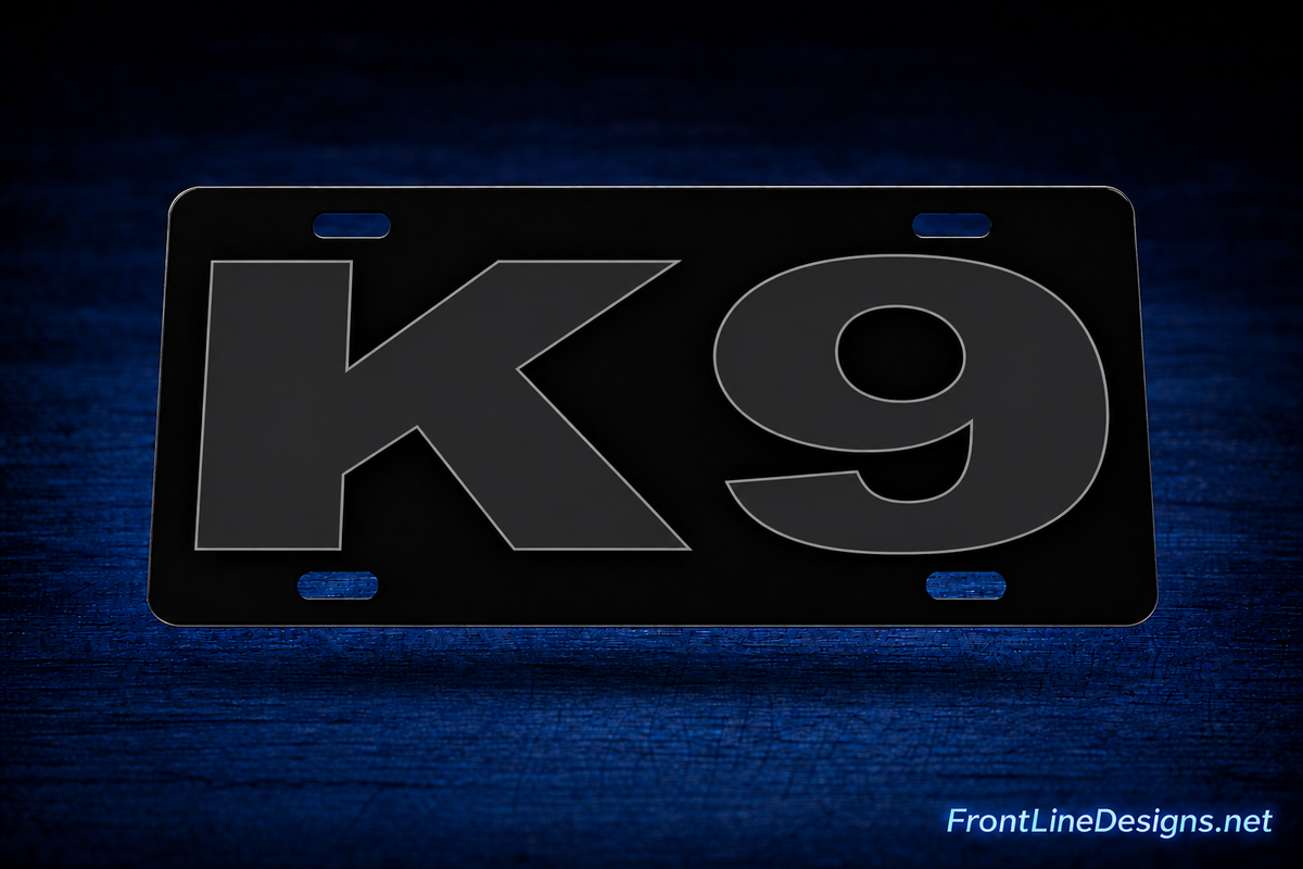 K-9 Reflective License Plate