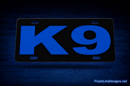 K-9 Reflective License Plate