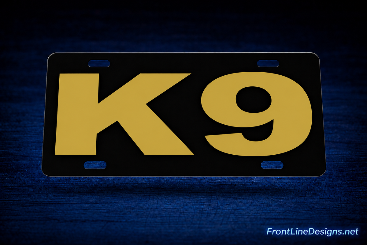 K-9 Reflective License Plate