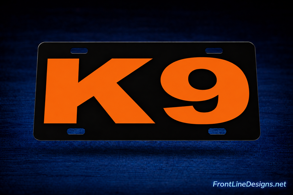 K-9 Reflective License Plate