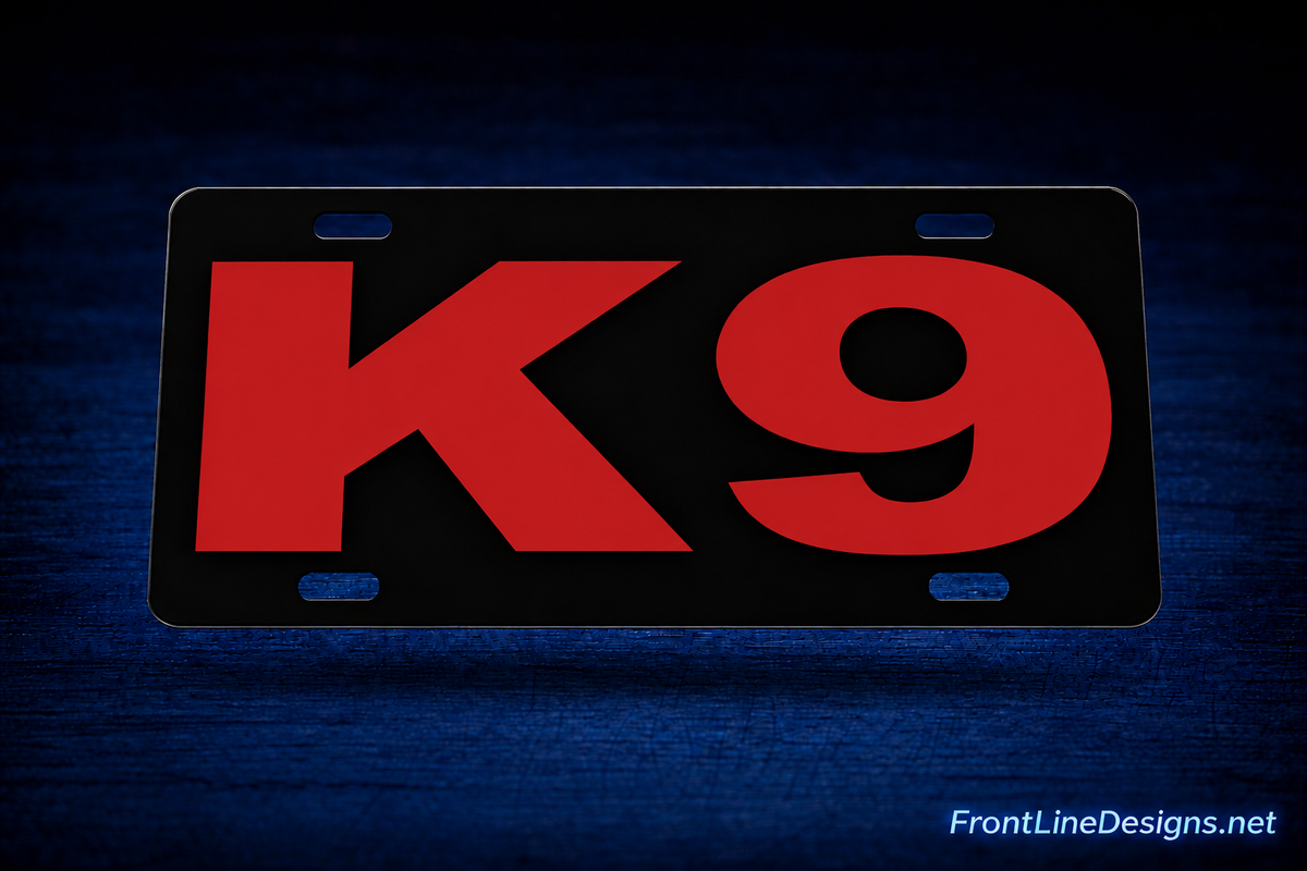 K-9 Reflective License Plate