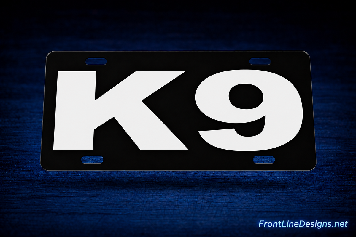 K-9 Reflective License Plate