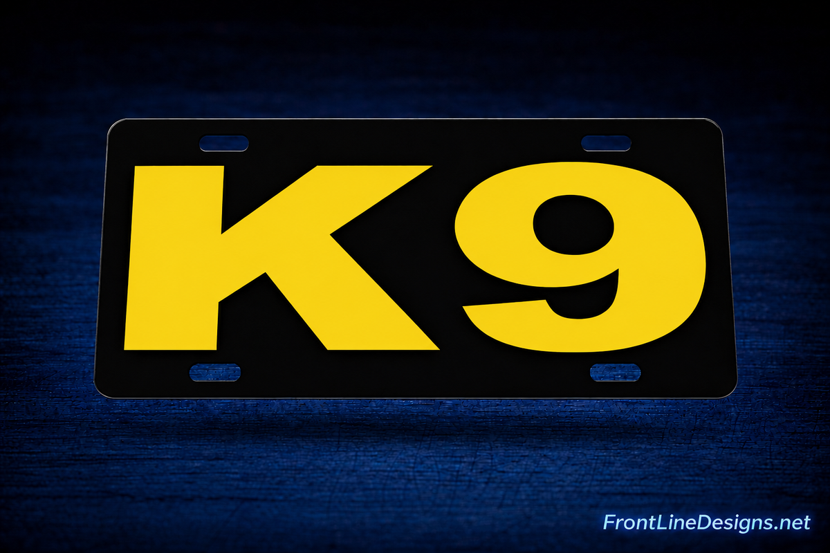 K-9 Reflective License Plate