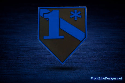 Blue Line 1* 2D Subdued Patch — floating product preview