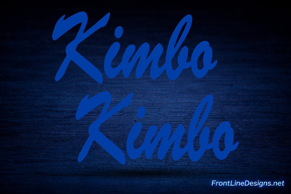 Personalized K-9 Name Decals â€“ Set of Two — Blue