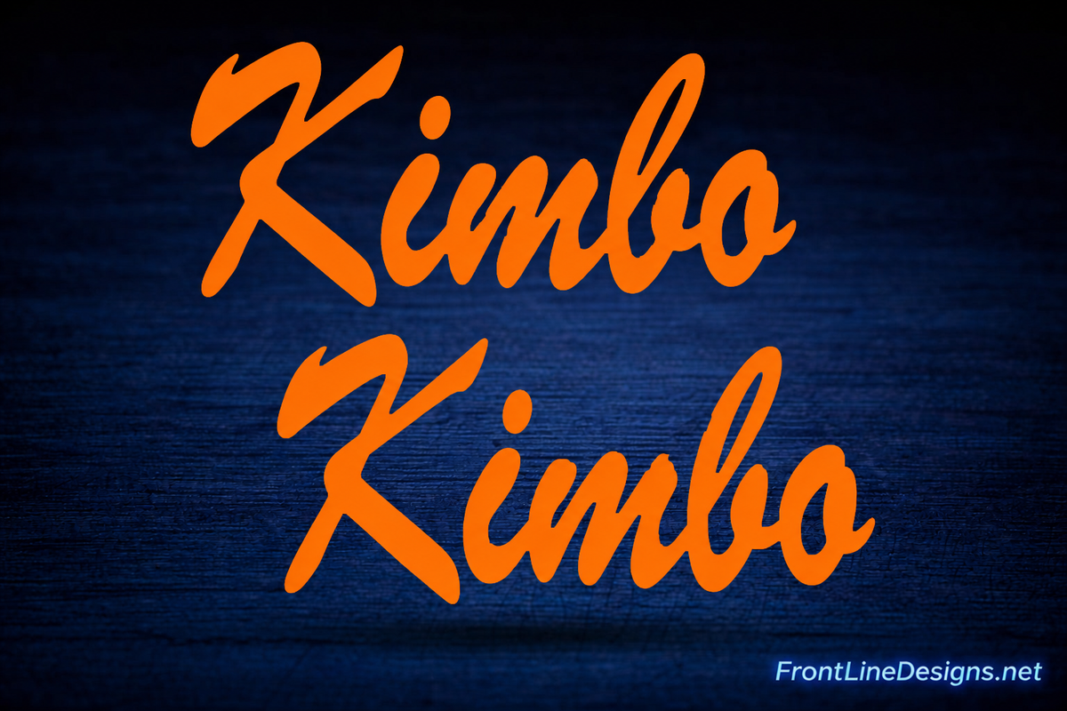 Personalized K-9 Name Decals - Orange Reflective