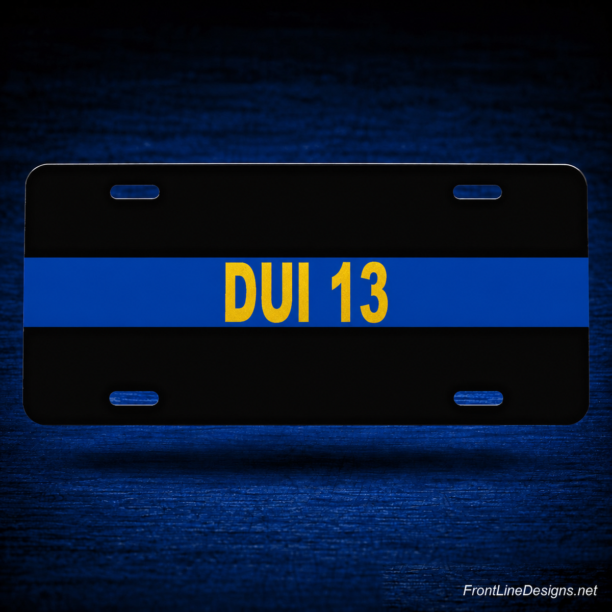 Car/Radio Number — Gold Reflective license plate