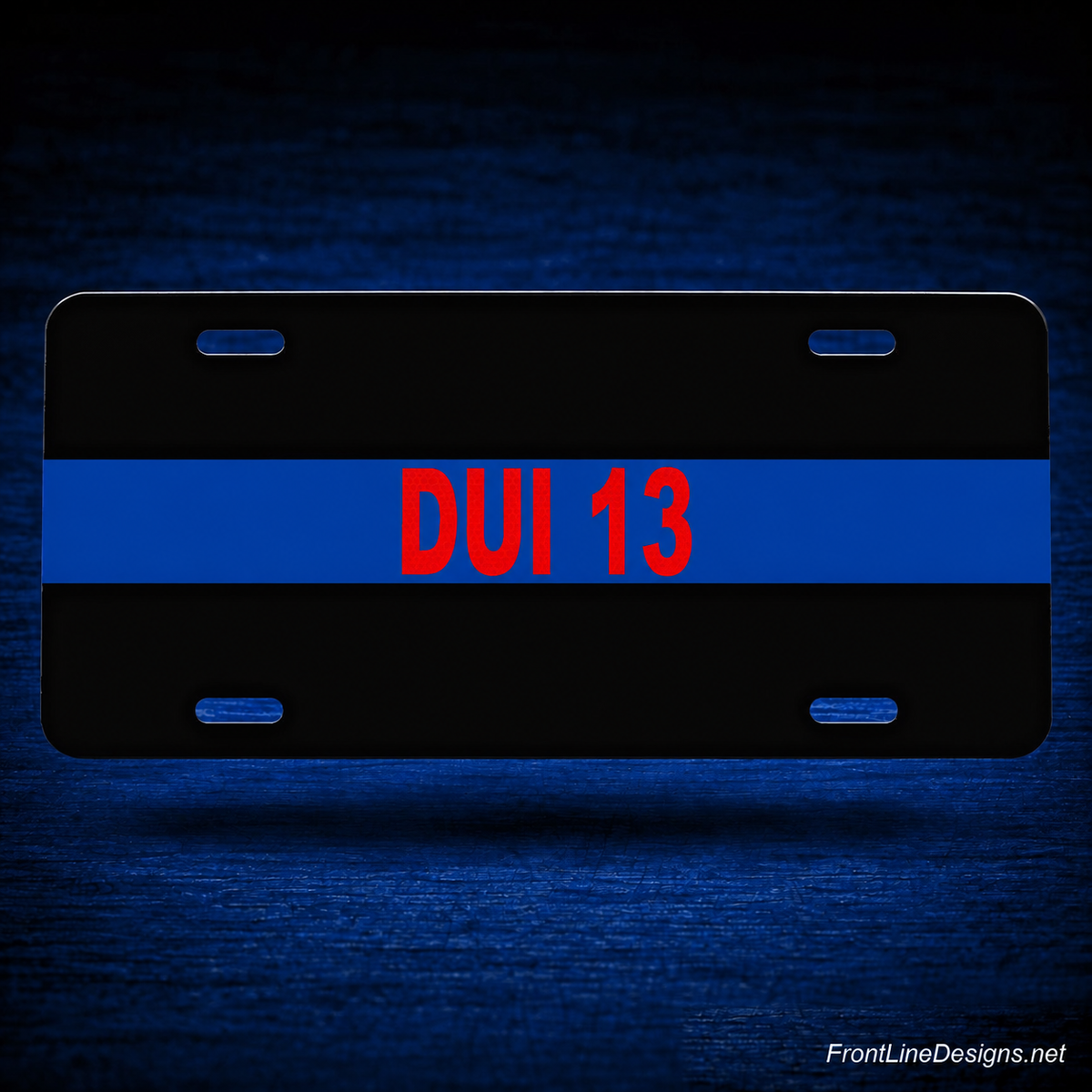 Car/Radio Number — Red Reflective license plate
