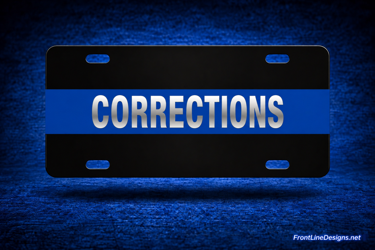 Custom Blue Line — Chrome lettering