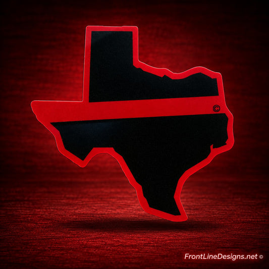 Texas State Red Line Decal