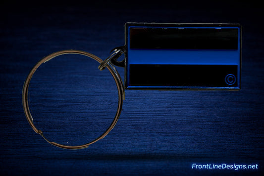 Thin Blue Line Keychain - FrontLine Designs, LLC
