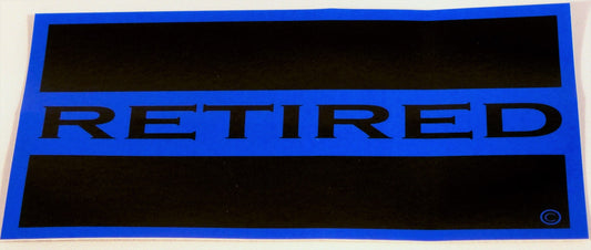 Blue Line "Retired" Decal-FrontLine Designs, LLC 