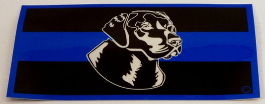 Blue Line Labrador Dog Head Decal-FrontLine Designs, LLC 