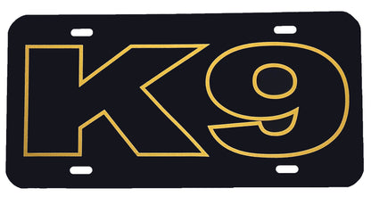 K-9 Outline License Plate