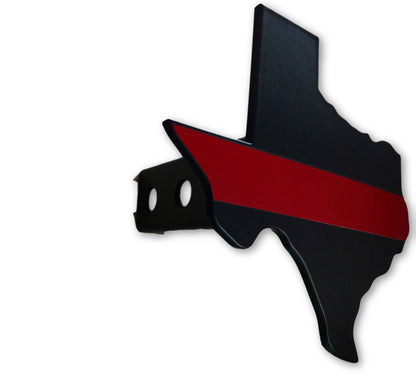 Texas Red Line Hitch Cover-FrontLine Designs, LLC 