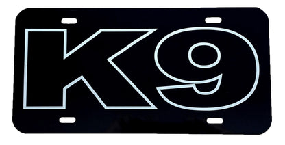 K-9 Outline License Plate
