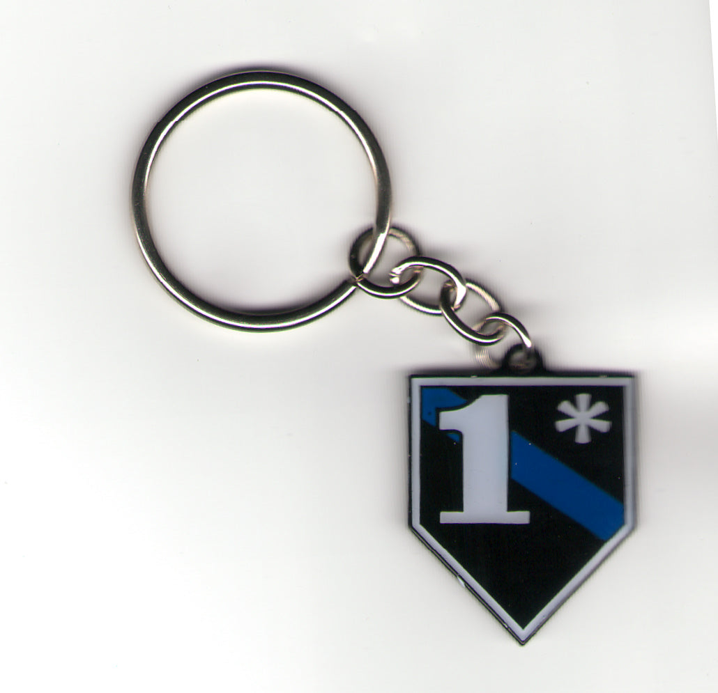 1* Blue Line Key Chain BOGO-FrontLine Designs, LLC 