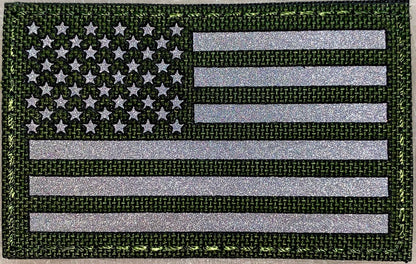 US Flag Patch OD Green Reflective-FrontLine Designs, LLC 