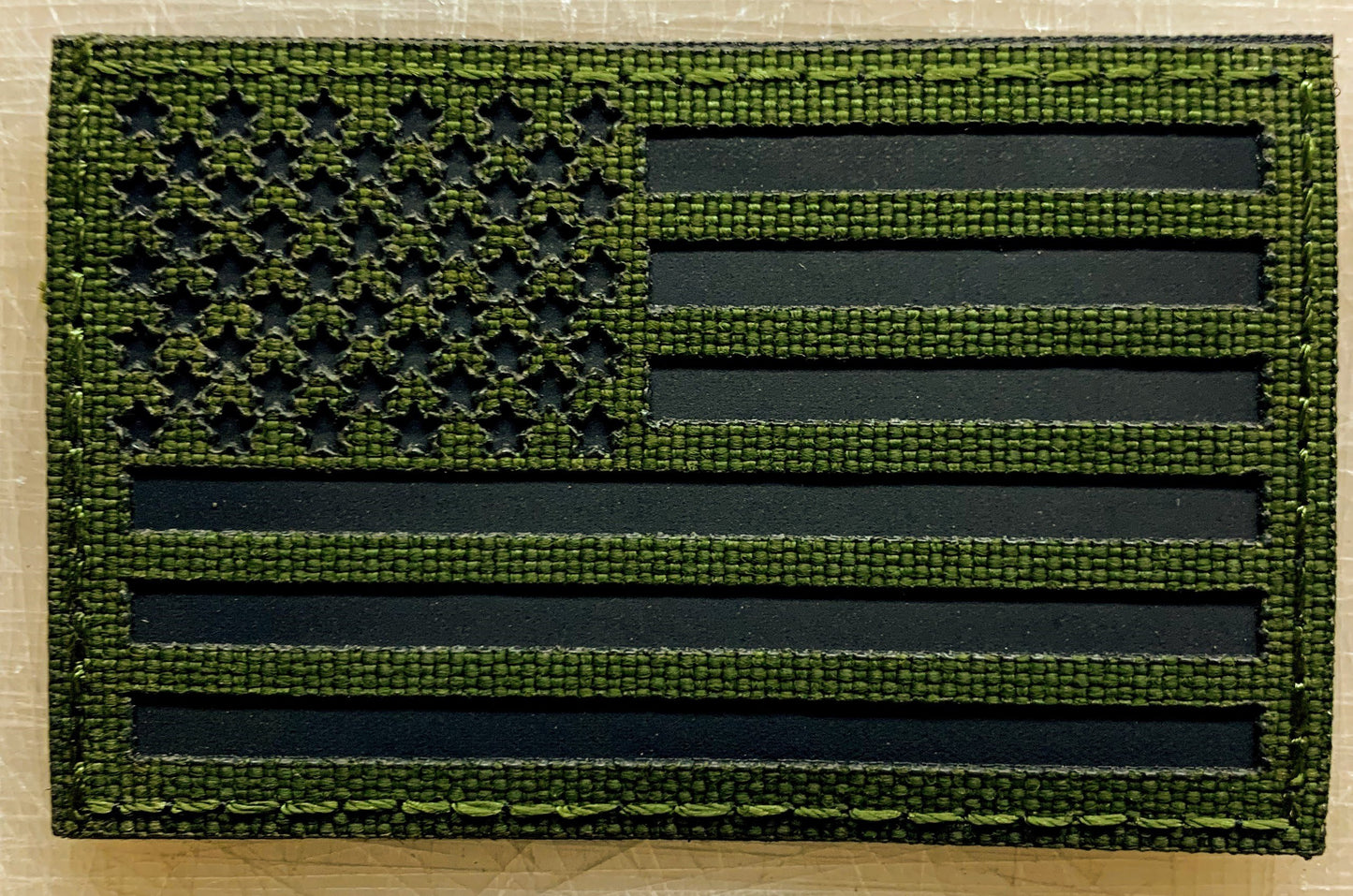 US Flag Patch OD Green Reflective-FrontLine Designs, LLC 