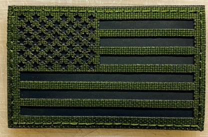 US Flag Patch OD Green Reflective-FrontLine Designs, LLC 