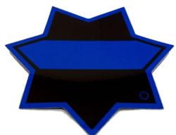 7-Point Blue Line Sheriff's Badge Decal-FrontLine Designs, LLC 