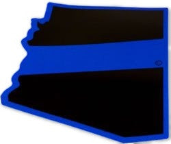 Arizona State Blue Line Decal-FrontLine Designs, LLC 