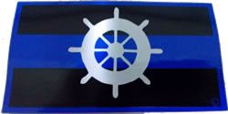 Blue Line Harbourmaster Reflective Decal-FrontLine Designs, LLC 
