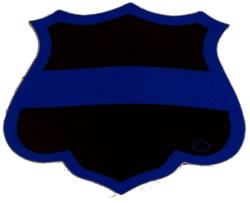 Blue Line Police Badge Reflective Decal-FrontLine Designs, LLC 