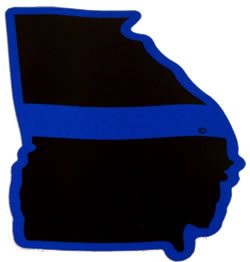 Georgia State Blue Line Decal-FrontLine Designs, LLC 