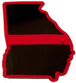 Georgia State Red Line Decal-FrontLine Designs, LLC 