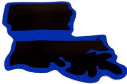 Louisiana State Blue Line Decal-FrontLine Designs, LLC 