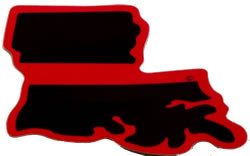 Louisiana State Red Line Decal-FrontLine Designs, LLC 