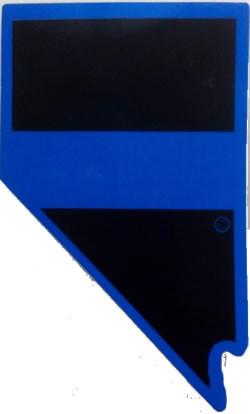 Nevada State Blue Line Decal-FrontLine Designs, LLC 