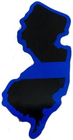New Jersey State Blue Line Decal-FrontLine Designs, LLC 